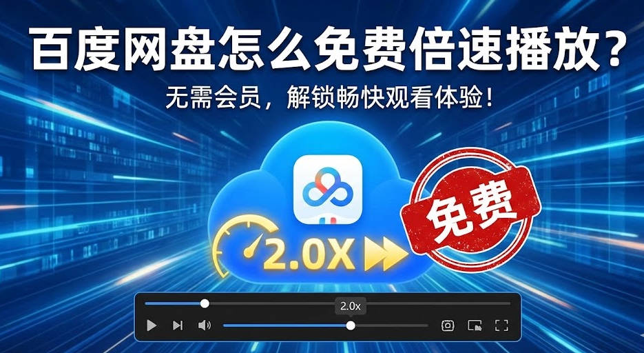 百度网盘如何免费倍速播放