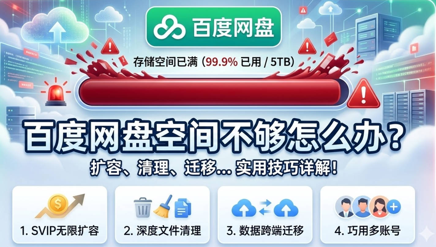 百度网盘储存空间不够怎么办
