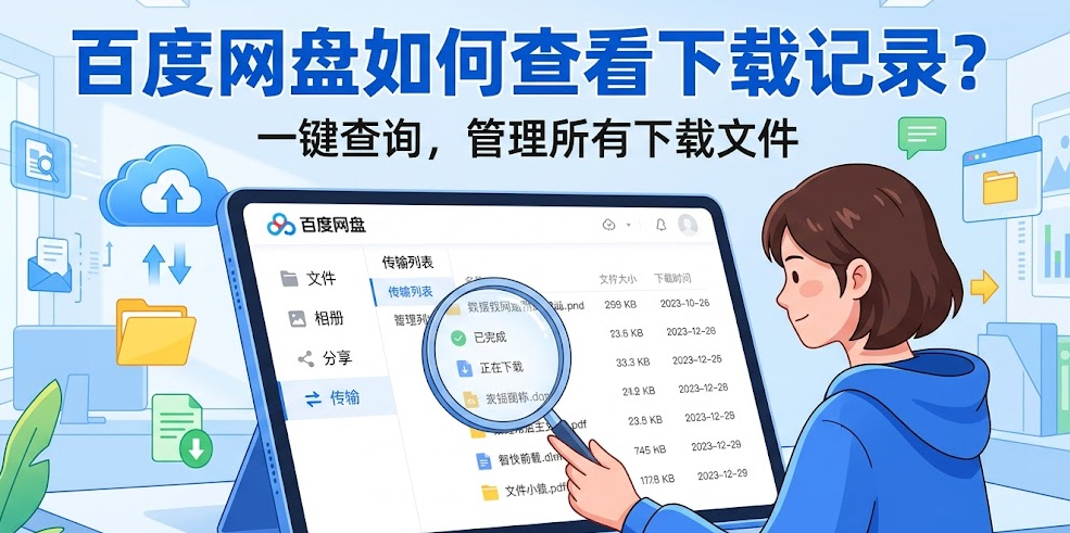 百度网盘如何查看下载记录