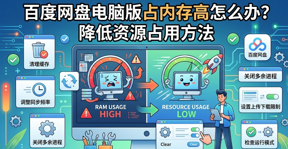 百度网盘电脑版占内存高怎么办
