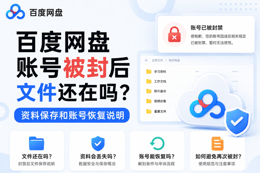 百度网盘账号被封后文件还在吗