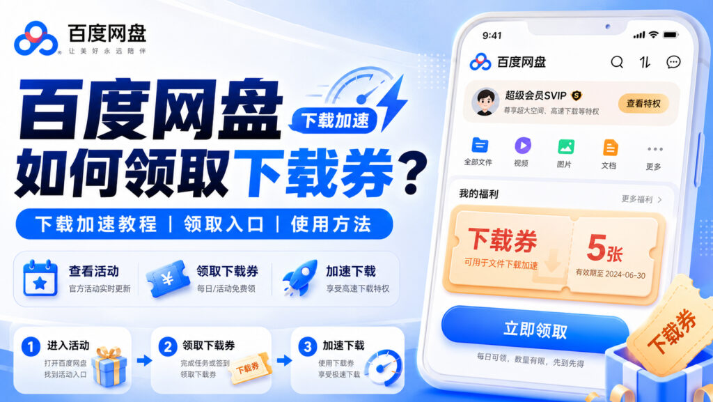 百度网盘如何领取极速下载券