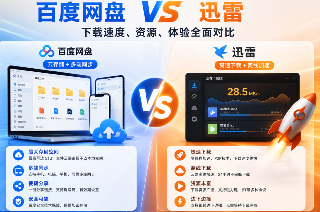 百度网盘 vs 迅雷到底怎么选